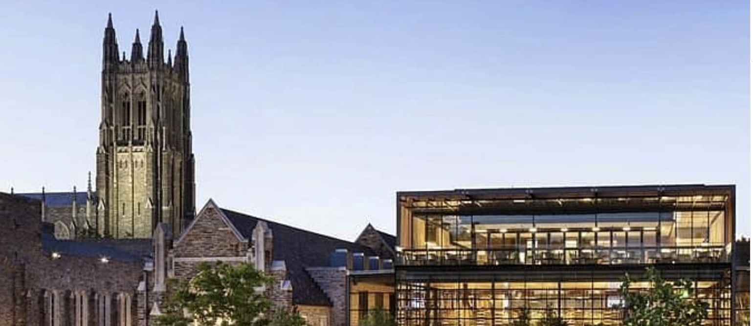 Photo of Duke Chapel and Broadhead Center.